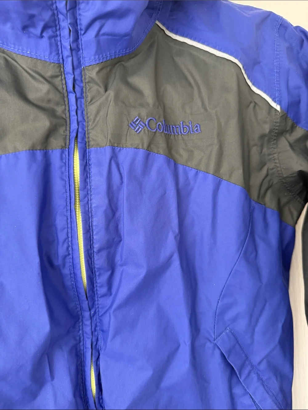 Columbia Kids Blue and Gray Hooded Jacket